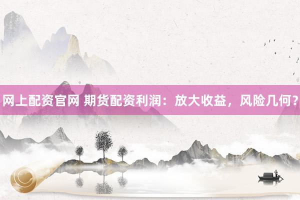 网上配资官网 期货配资利润：放大收益，风险几何？
