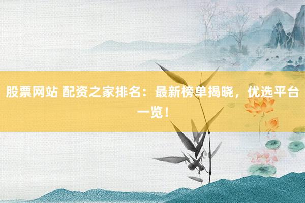 股票网站 配资之家排名：最新榜单揭晓，优选平台一览！