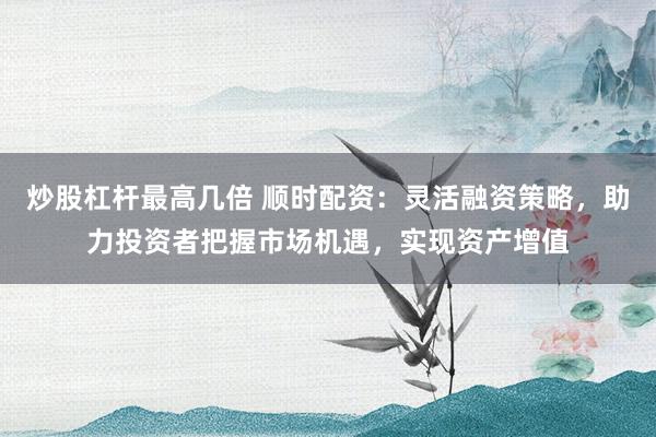 炒股杠杆最高几倍 顺时配资：灵活融资策略，助力投资者把握市场机遇，实现资产增值