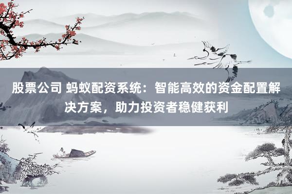 股票公司 蚂蚁配资系统：智能高效的资金配置解决方案，助力投资者稳健获利