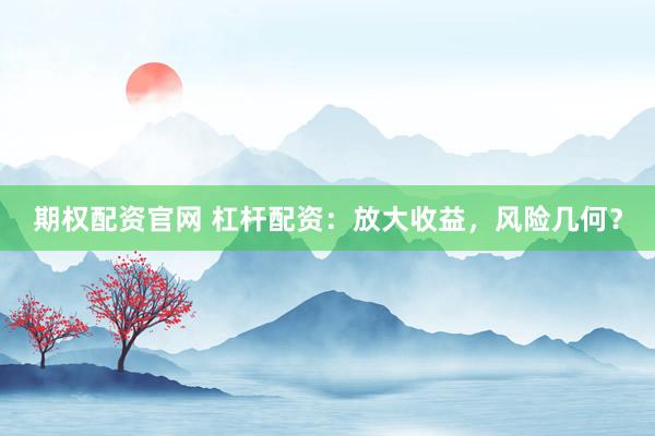 期权配资官网 杠杆配资：放大收益，风险几何？
