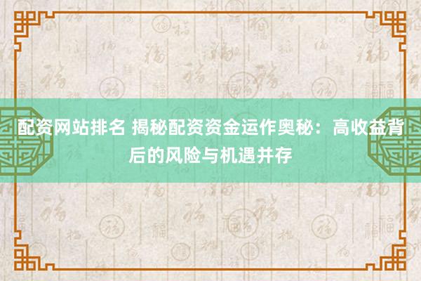 配资网站排名 揭秘配资资金运作奥秘：高收益背后的风险与机遇并存
