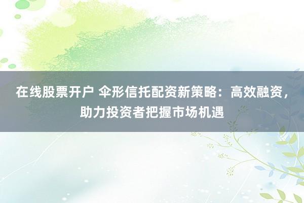 在线股票开户 伞形信托配资新策略：高效融资，助力投资者把握市场机遇