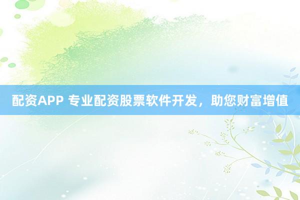 配资APP 专业配资股票软件开发，助您财富增值