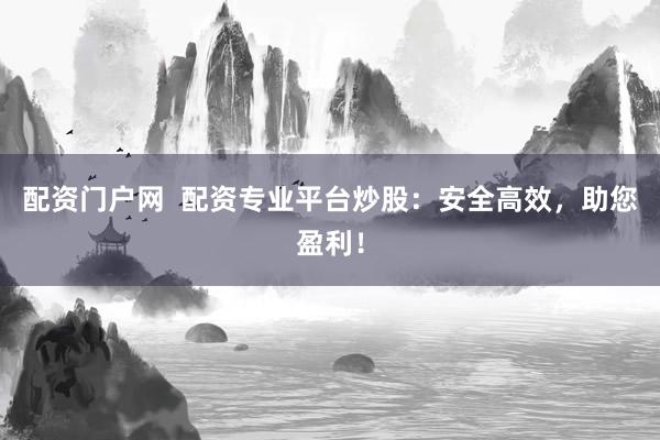 配资门户网  配资专业平台炒股：安全高效，助您盈利！